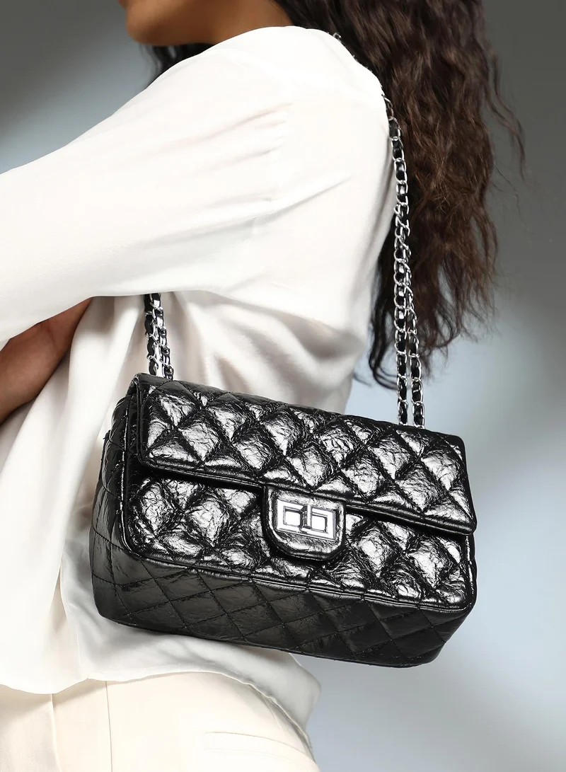 Haute Sauce Quilted Flap Shoulder Bag