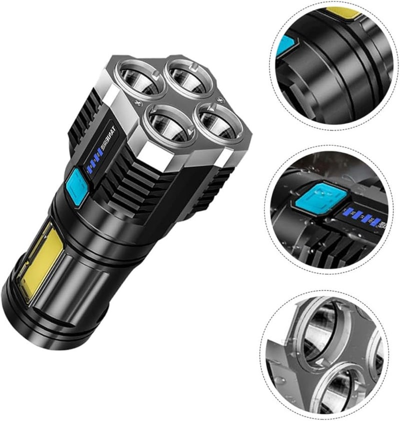 Rechargeable USB LED Flashlight 1000 Lumens For Outdoor Camping Hiking Construction - Image 3