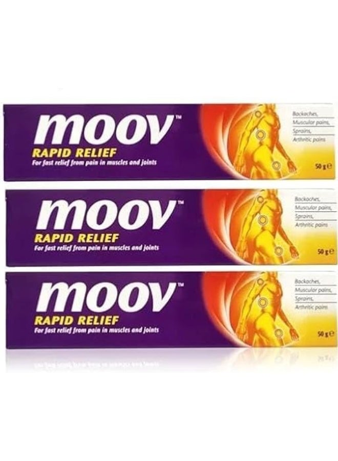 Moov Fast Pain Relief Cream - 3pc - (50g) - Image 1