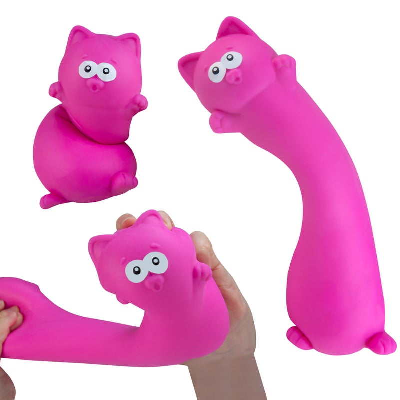 The Orb Factory ORB Easy Sqweezy Pets Giant Stretchy Cat Stretches Up to 5 Feet Long Huge Jumbo Sized Purple Squishy Toy Kitten Stretch and Squeeze for Stress Relief Fun Sensory Fidget Toy for Kids and Adults - Image 3