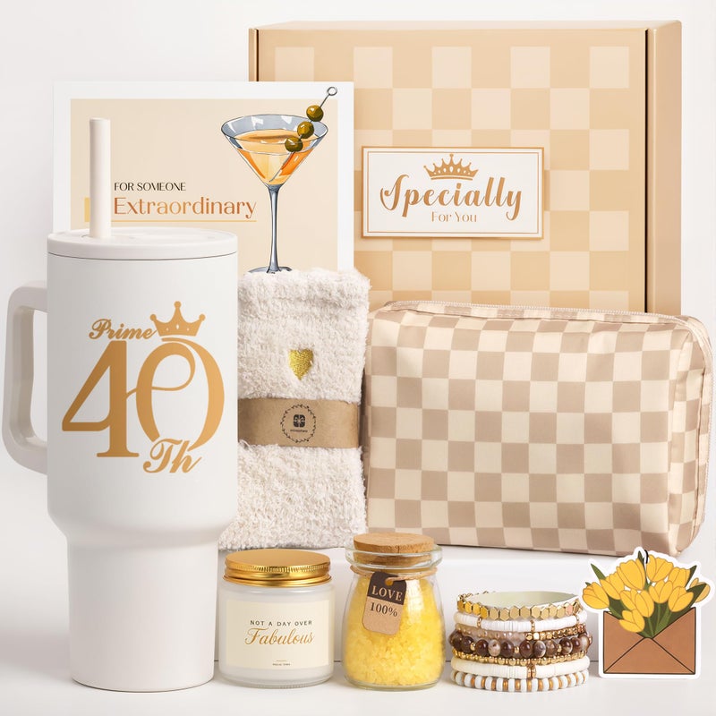 Mirasphere 40th Birthday Gifts for Women - 1986 Happy 40 Year Old Birthday Gifts Ideas for Women - Unique Gifts for 40 Year Old Woman with Tumbler - Cool 40th Birthday Gift for Her Mom Aunt Friend Ladies Sister - Image 1