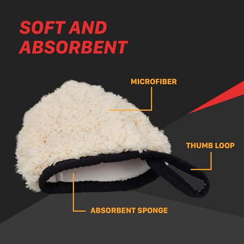 Maxshine Universal 2-Pack Professional Microfiber Wash Mitts – Finger Wheel Mitt & Dusting Mitt – Ideal for Small Area Detailing & Car Washing – Auto Detailing Accessories - Image 3