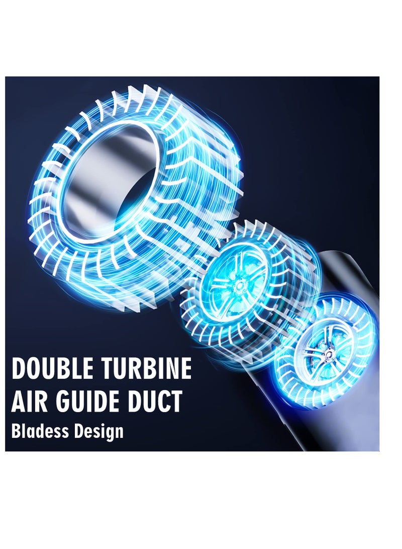 Excefore Portable Bladeless Neck Fan, Portable Neck Fan, 4000mAh Rechargeable Wearable Neck Fan, with 360° Cooling Airflow, 5 Speeds, and Hands-Free Design, for Travel and Indoor Use - Image 4