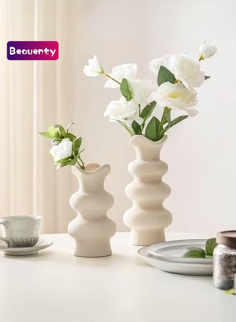 بيوينتي المزهريات البيضاء الزخرفية الحديثة - Image 1