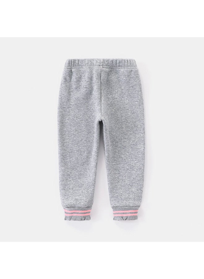 Girls' Winter Fleece-lined Warm Base Pants Toddler Comfortable Slim-fit Long Pants - Image 4