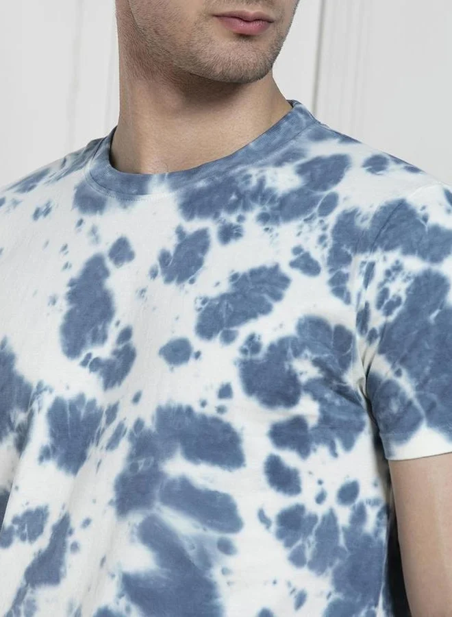 Dennis Lingo Dennis lingo Tie and Dyed Print Cotton T-Shirt
