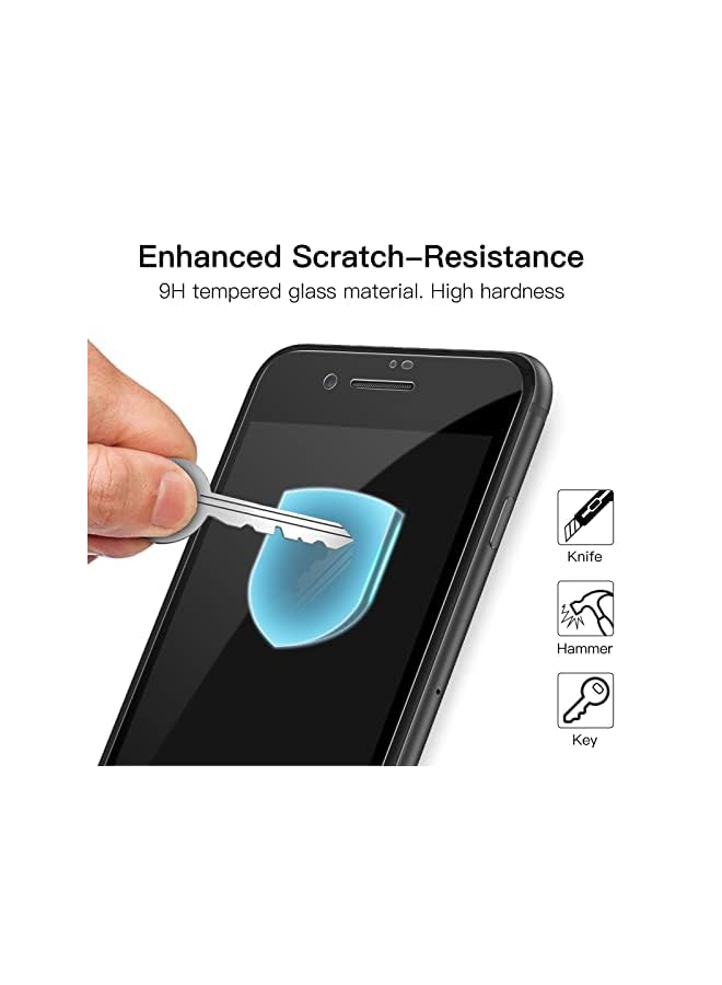 Jetech Full Coverage Screen Protector For Iphone Se 3 (2022)/Se 2 (2020)/8/7 4.7-Inch, Black Edge Tempered Glass Film With Easy Installation Tool, Case-Friendly, Hd Clear, 3-Pack (Black) - Image 4