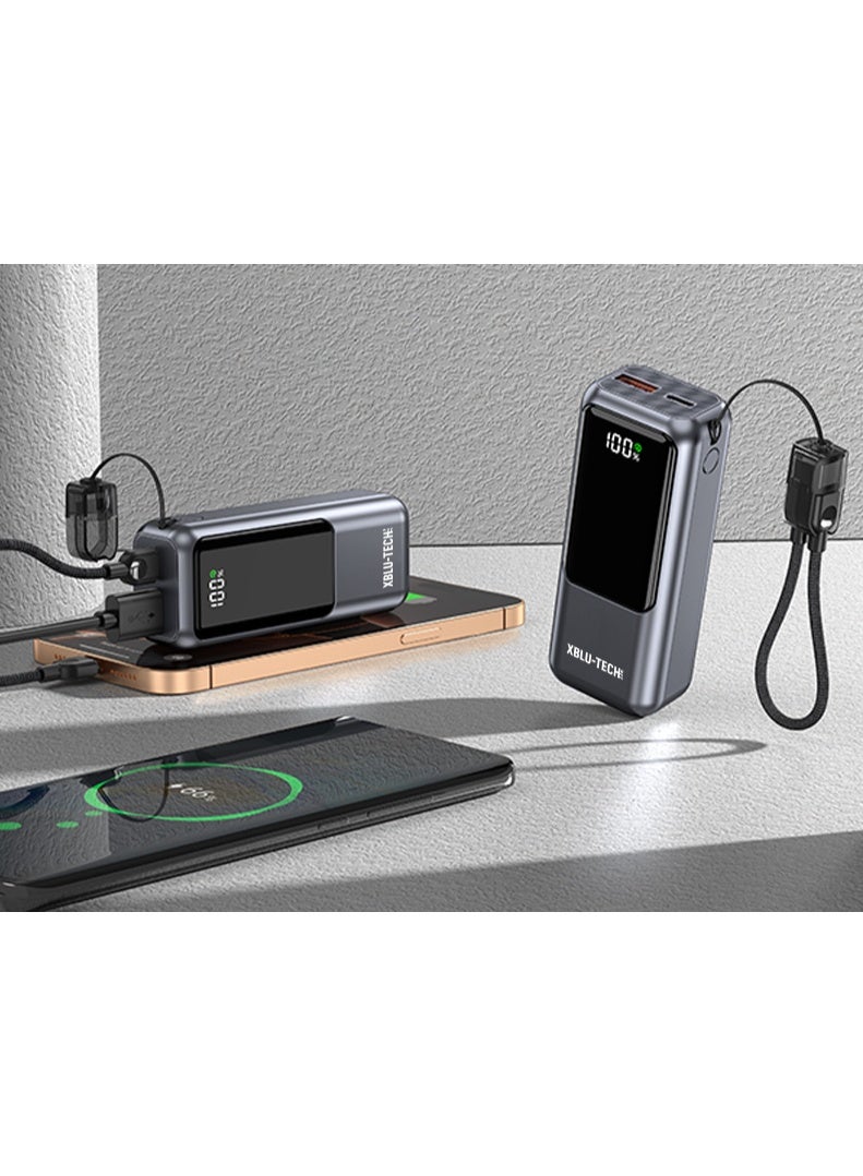 XBLU-TECH ET-W1 10,000mAh 22.5W Fast Charging Mini Power Bank White - Image 2