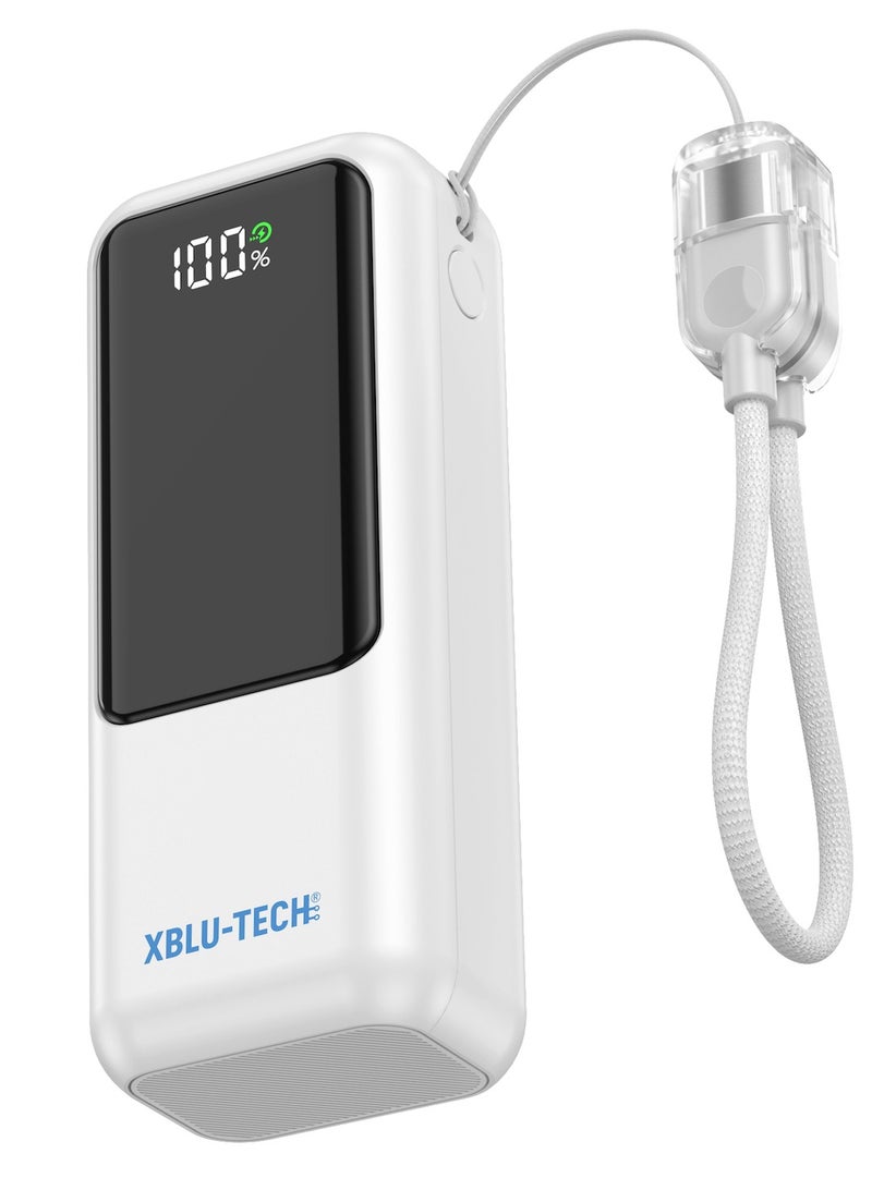XBLU-TECH ET-W1 10,000mAh 22.5W Fast Charging Mini Power Bank White - Image 1