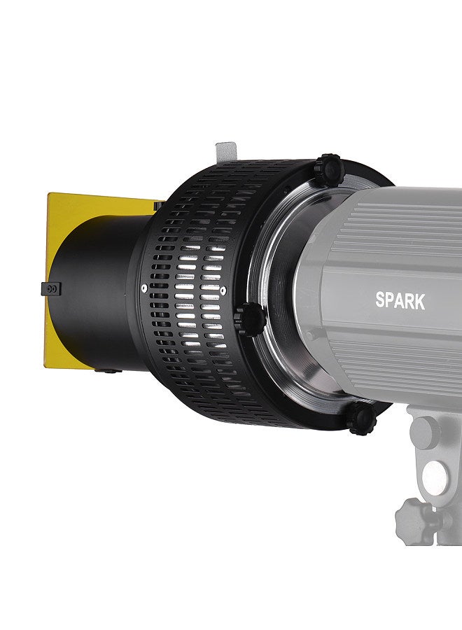 عاكس فلاش معدني من Bowens Mount Focusing Snoot Diffuser للتصوير الفوتوغرافي ذو التأثير الفني - Image 5