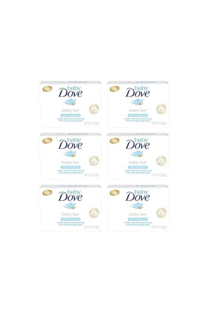 Dove Rich Moisture Baby Soap Bar 75g Pack of 6