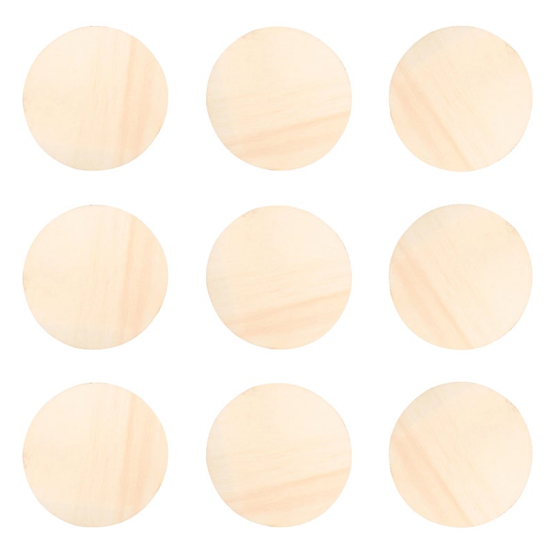 20 pcs Natural Round Wood Chips Wood Slice Graffiti Wood Slice Diy Graffiti Material - Image 3