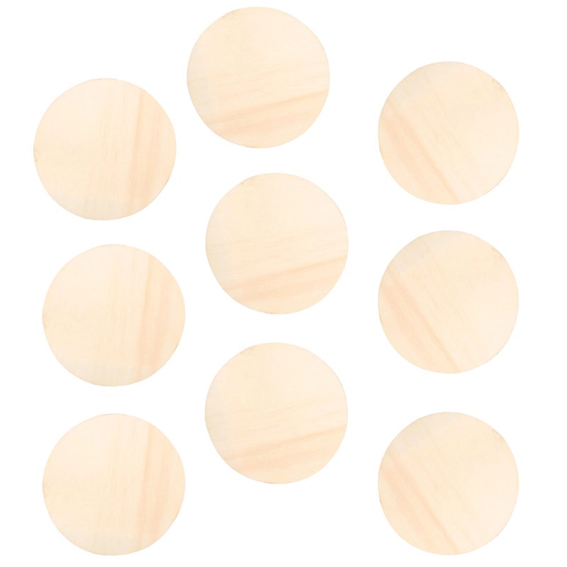 20 pcs Natural Round Wood Chips Wood Slice Graffiti Wood Slice Diy Graffiti Material - Image 4