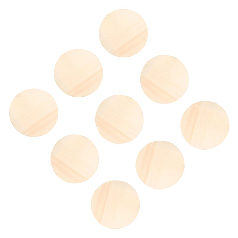 20 pcs Natural Round Wood Chips Wood Slice Graffiti Wood Slice Diy Graffiti Material - Image 2
