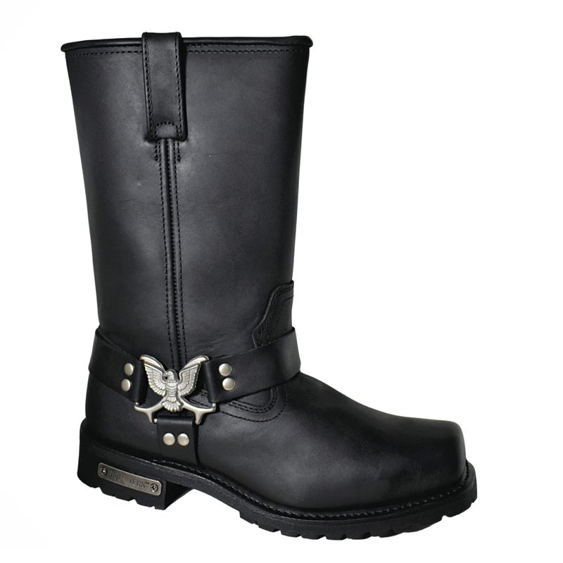 RIDETECS 13 Eagle Emblem Harness Knee High Riding Boots for Men Heavy Duty Side Zipper Breathable Motorcycle Shoes - Image 2