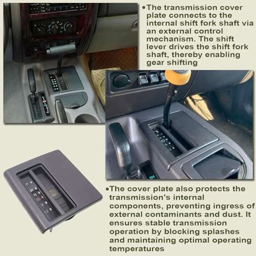 Priprilod Shift Knob Cover for Automatic Transmission Floor ConsoleCompatible with Jeep Cherokee XJ 19972001 Shift Indicator Panel Gear Selector Repair Accessories Parts 55115615 5EK03TRM - Image 3