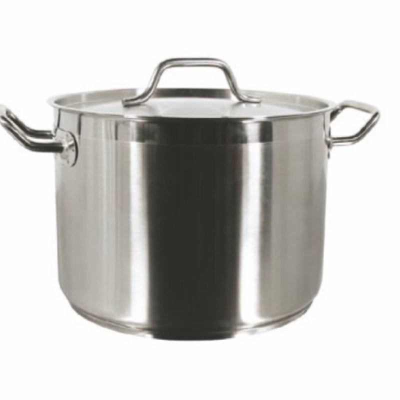Update International Professional Commercial Grade 12 QT Quart HeavyGauge Stainless Steel Stock Pot Silver