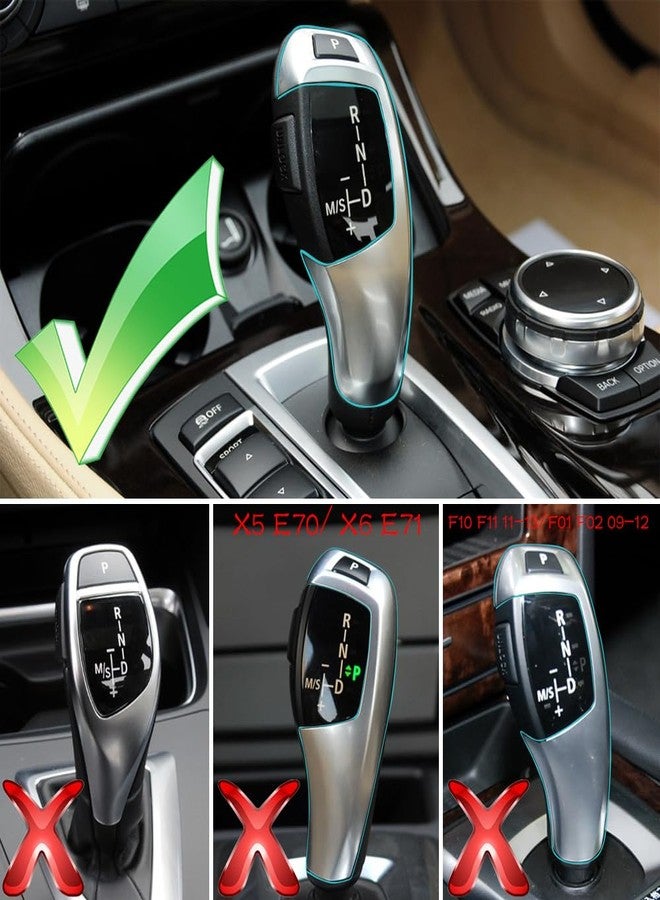 CHUANGHUI for BMW 1 2 3 4 5 6 7 Series X3 X4 Automotive Center Gear Shift Knob Shift Lever Trim Cover Auto Interior Shift Knobs Cover F30 F10 F02 F25 F26 (Ordinay Style, Black) - Image 2