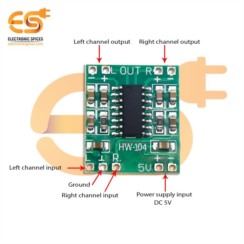 Electronicspices Electronic Spices Pam8403 5v Audio/sound 3w/3watt Mini Amplifier Module Board 2 Channel Stereo Mini Class D Digital Audio Power Amplifier Board - Image 3