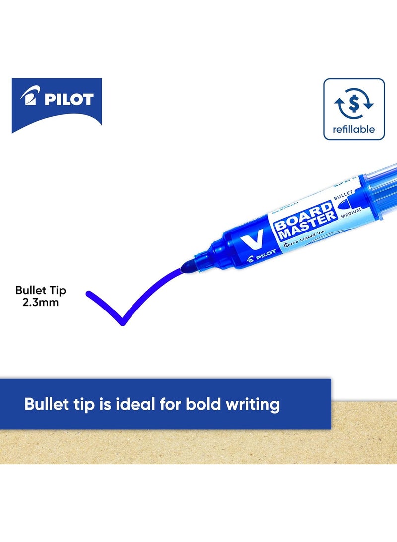 بايلوت قلم سبورة سن مدور أزرق - قابل لأعادة التعبئة - Image 3