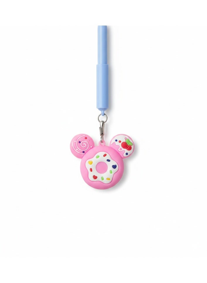 Genaric Kids' Fancy Playtime Gel Pens 03 Pcs -  with Detachable Silicon Figures & Pom-Pom Bunny Charms - Image 1