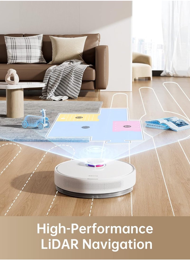 Dreame - Dreametech D10 Plus Robot Vacuum and Mop with Self-Emptying Base for 45 Days of Cleaning, Robotic Vacuum with 4000 Pa Suction and LIDAR Navigation, Compatible with Alexa, Wi-Fi Connected - Image 1