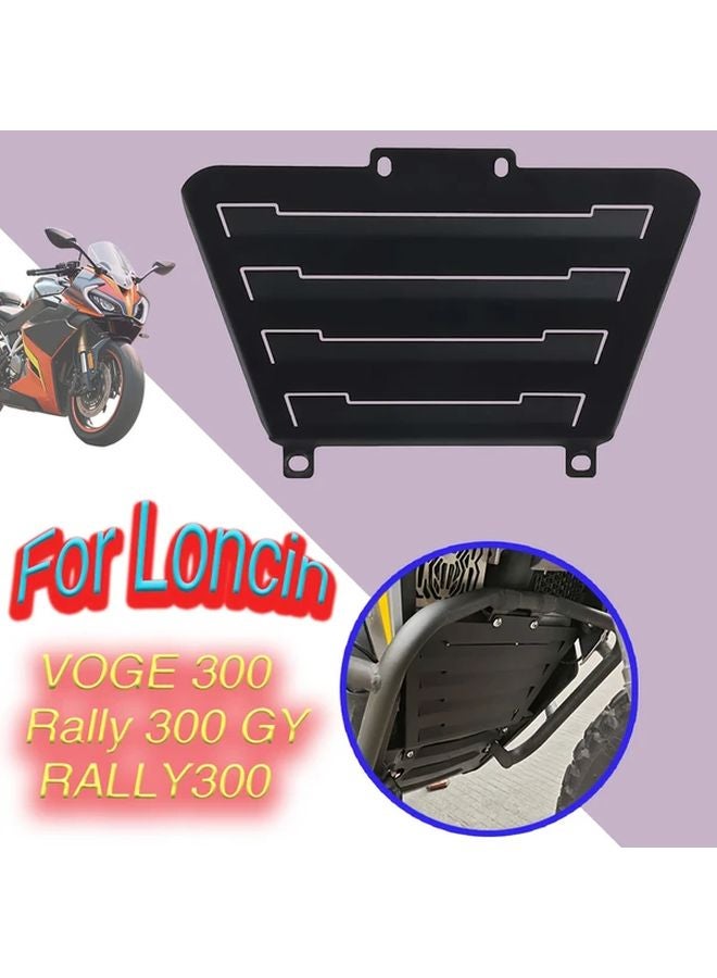 Black Aluminum Alloy Radiator Guard Front Baffle For Loncin VOGE 300 Rally Motorcycle - Image 1