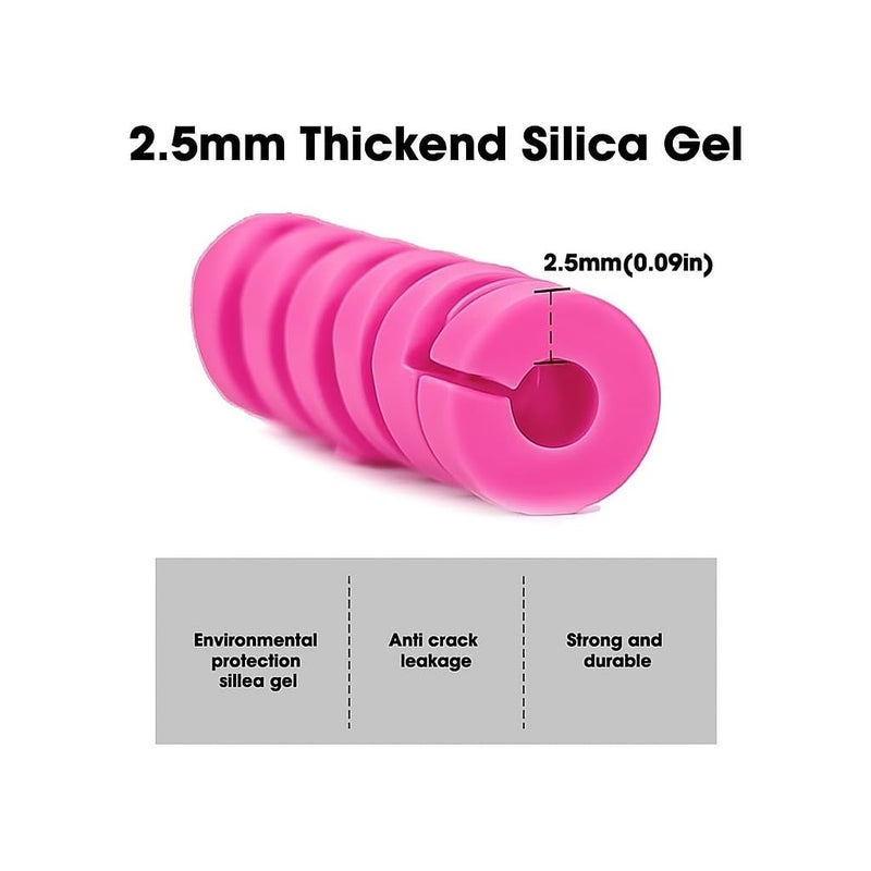 BLDM 32 pcs Mix Spiral Charger Cable Protectors for Wires Data Cable Saver Charging Cord Protective Cable Cover - Image 2