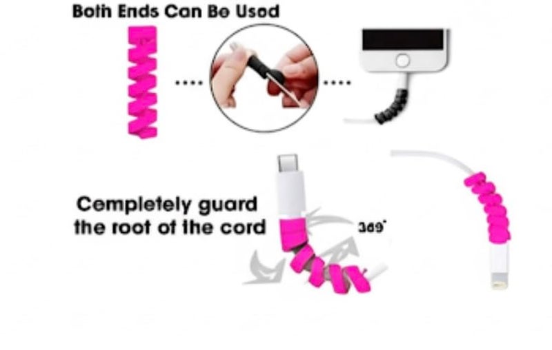 BLDM 32 pcs Mix Spiral Charger Cable Protectors for Wires Data Cable Saver Charging Cord Protective Cable Cover - Image 4