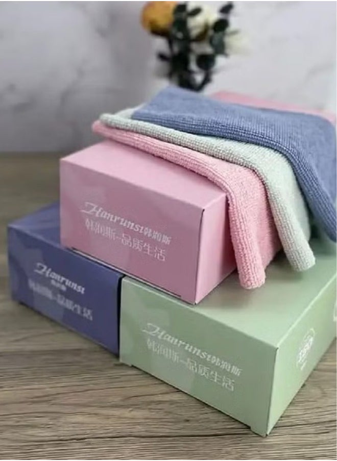 null - Microfiber Cleaning Cloth Rags in A Box (20 Count) -7.9" x 7.9" Reusable Microfiber Towels for Cars - Edgeless Terry Towels,Small Microfiber Towel for Home, Kitchen - Image 1