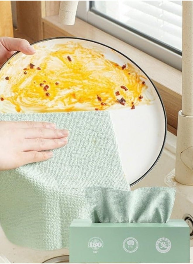 null - Microfiber Cleaning Cloth Rags in A Box (20 Count) -7.9" x 7.9" Reusable Microfiber Towels for Cars - Edgeless Terry Towels,Small Microfiber Towel for Home, Kitchen - Image 1