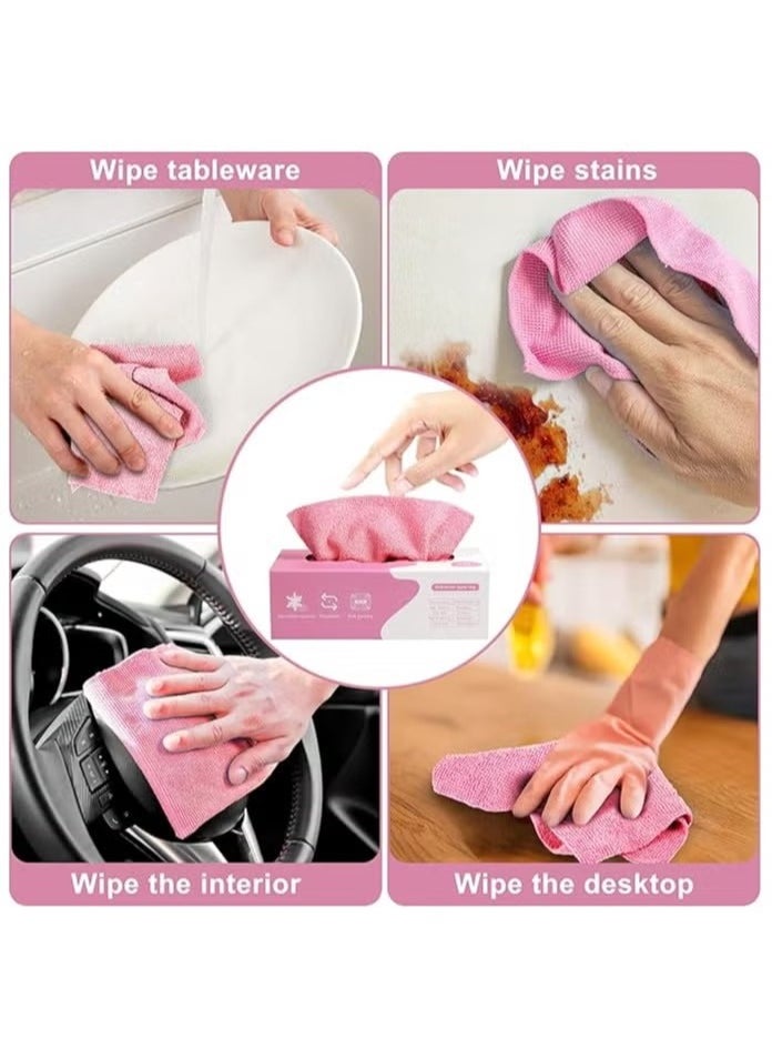 null - Microfiber Cleaning Cloth Rags in A Box (20 Count) -7.9" x 7.9" Reusable Microfiber Towels for Cars - Edgeless Terry Towels,Small Microfiber Towel for Home, Kitchen - Image 1
