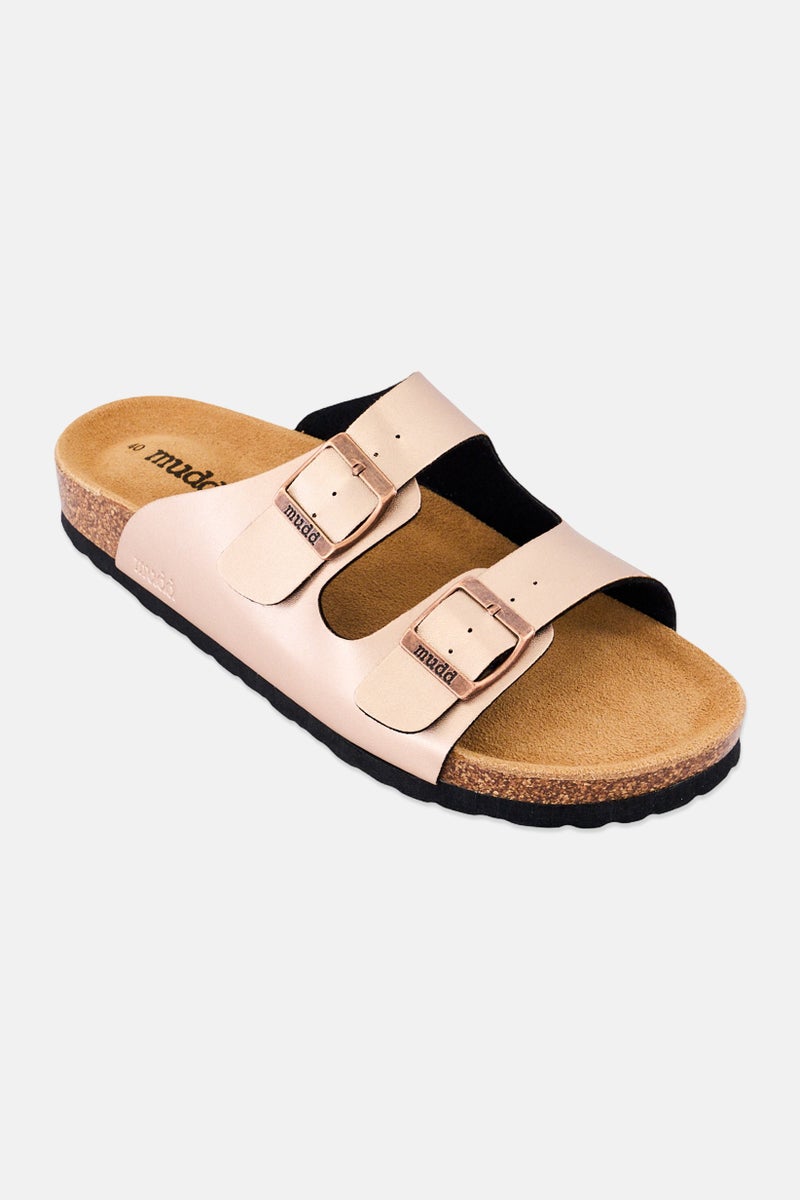 Mudd Women Slip On Cork Sandals, Rose Gold - Image 1