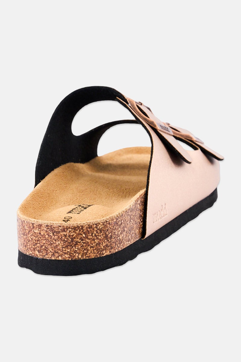 Mudd Women Slip On Cork Sandals, Rose Gold - Image 3