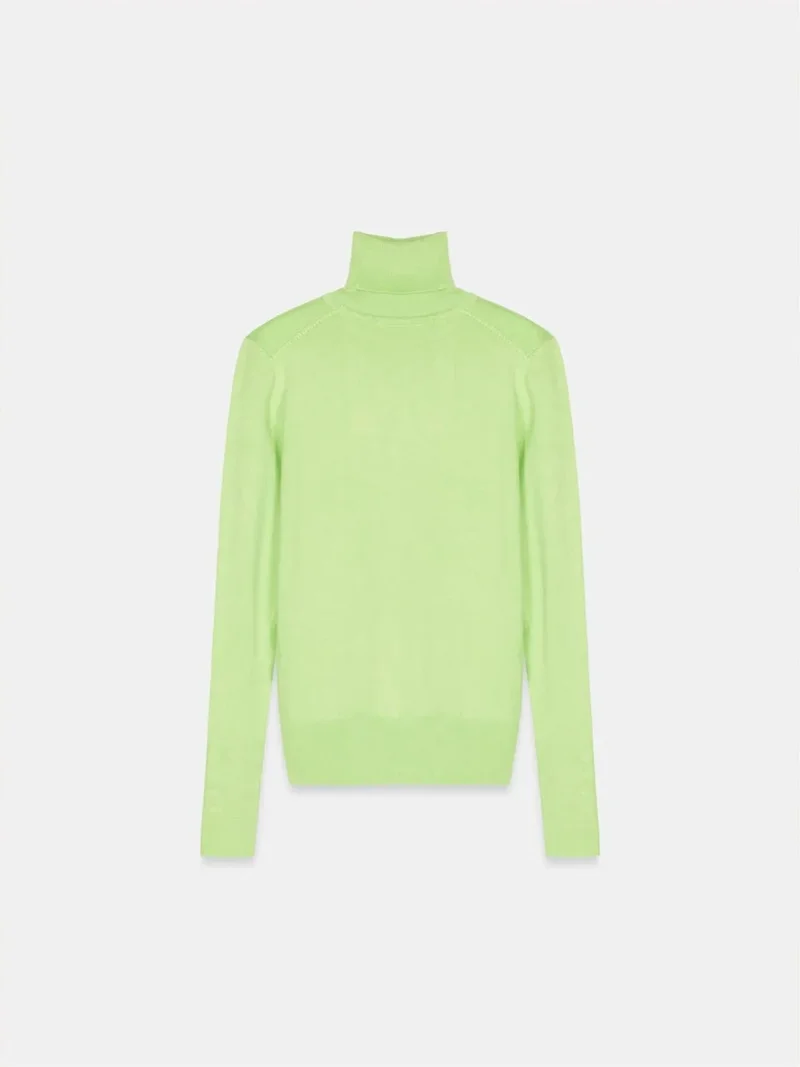 ديلفين Dilvin Women's Turtleneck Knit Sweater With Buttons
