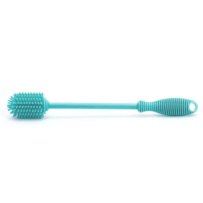 Chicco 9.5” Silicone Bottle Brush with Food-Grade Silicone Bristles | Dishwasher & Sterilizer Safe | Non-Slip, Comfort Grip Handle | Hangs for Drying & Storage | Teal - Image 4