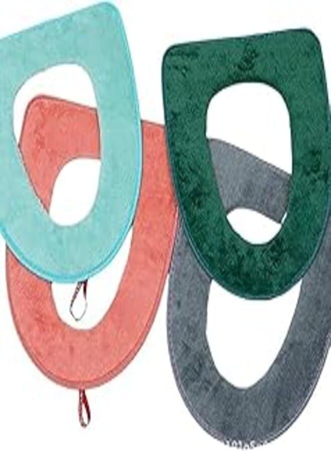 Luxury Velvet Toilet Seat Cover - 1 Piece - (Multicolor)