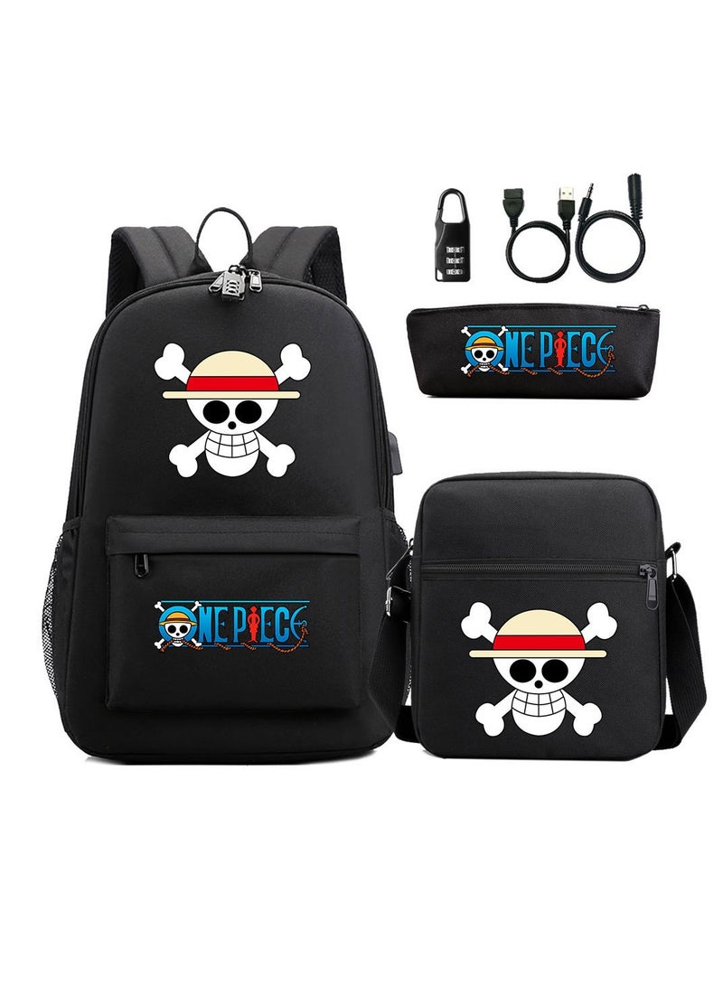 One Piece USB Three Piece Backpack