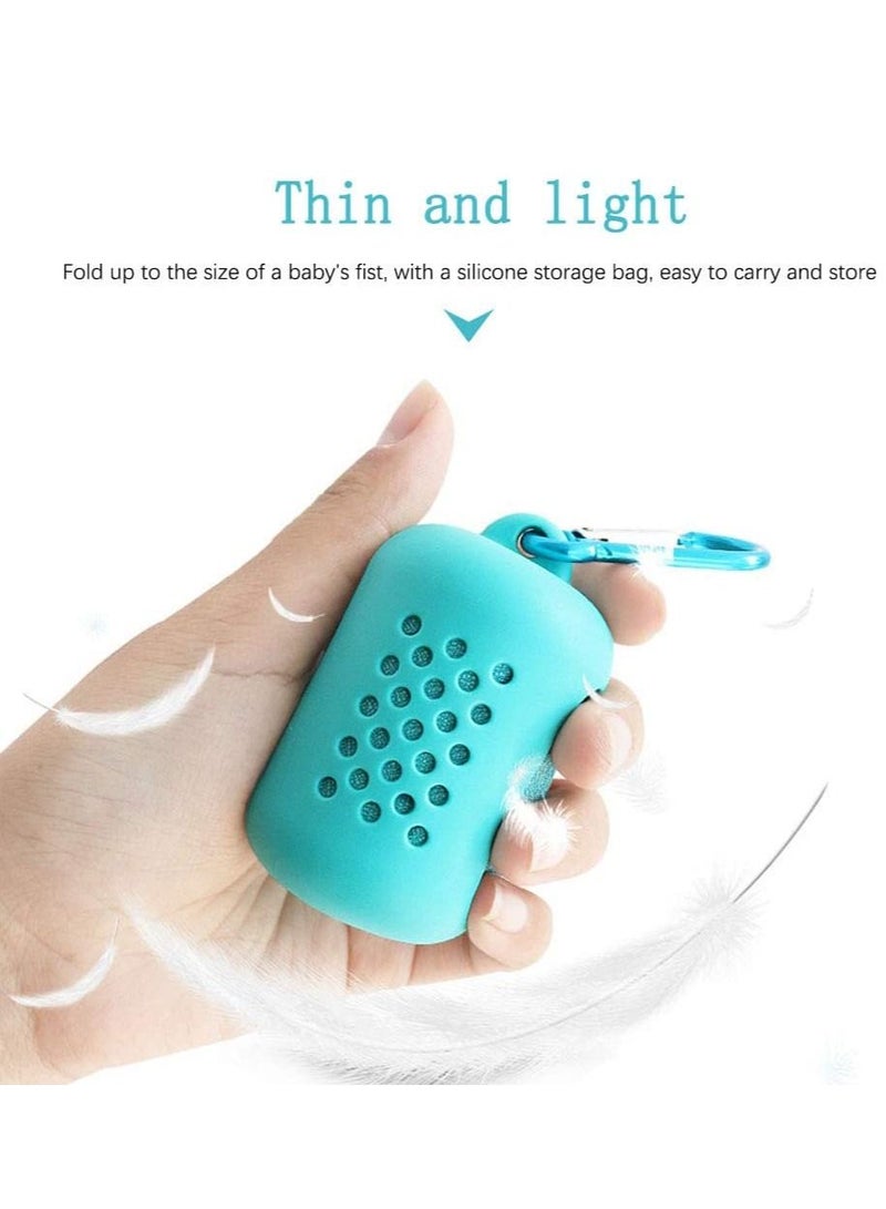 Quick Dry Cooling Towel and Cool Towel Compact Gym Outdoor Travel Towel Microfiber Workout Towel with Convenient Silicone Storage Bag - Image 3