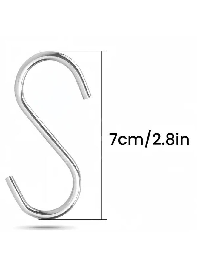 10 Pack S Shaped Hooks Stainless Steel Hanging Hooks for Kitchen Bathroom Office - Image 4
