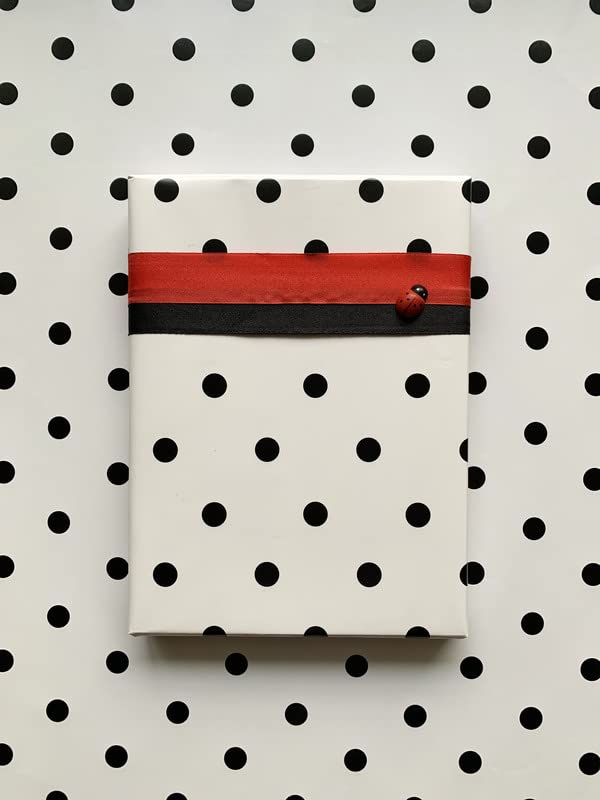 Dovetail Black Polka Gift Wrapping Paper Sheet Pack of 6 - Image 2