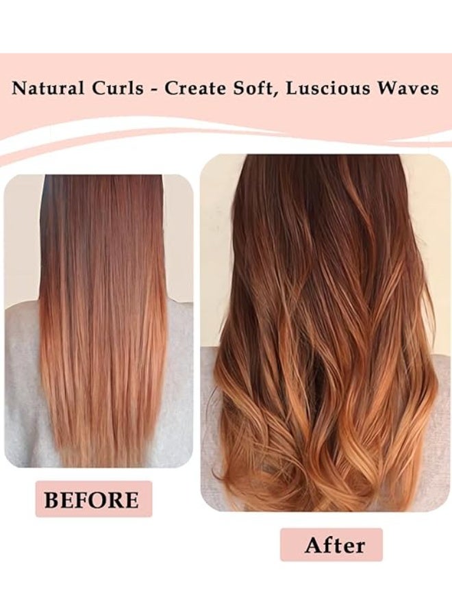 6PCS Heatless Hair Curler, 3 Set Satin Heatless Hair Curler, Hair Rollers for Heatless Curls with Hair Caps, To Sleep In Curling Rod Headband, Heatless Curlers for Long Hair, Pink - Image 3