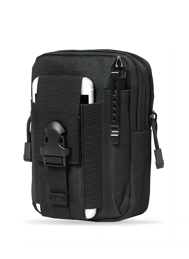 Cool Baby Style COOLBABY Tactical Bag Waist Bag Utility Belt Phone Bag EDC Protective Case with Phone Holster (Black)  - Image 1