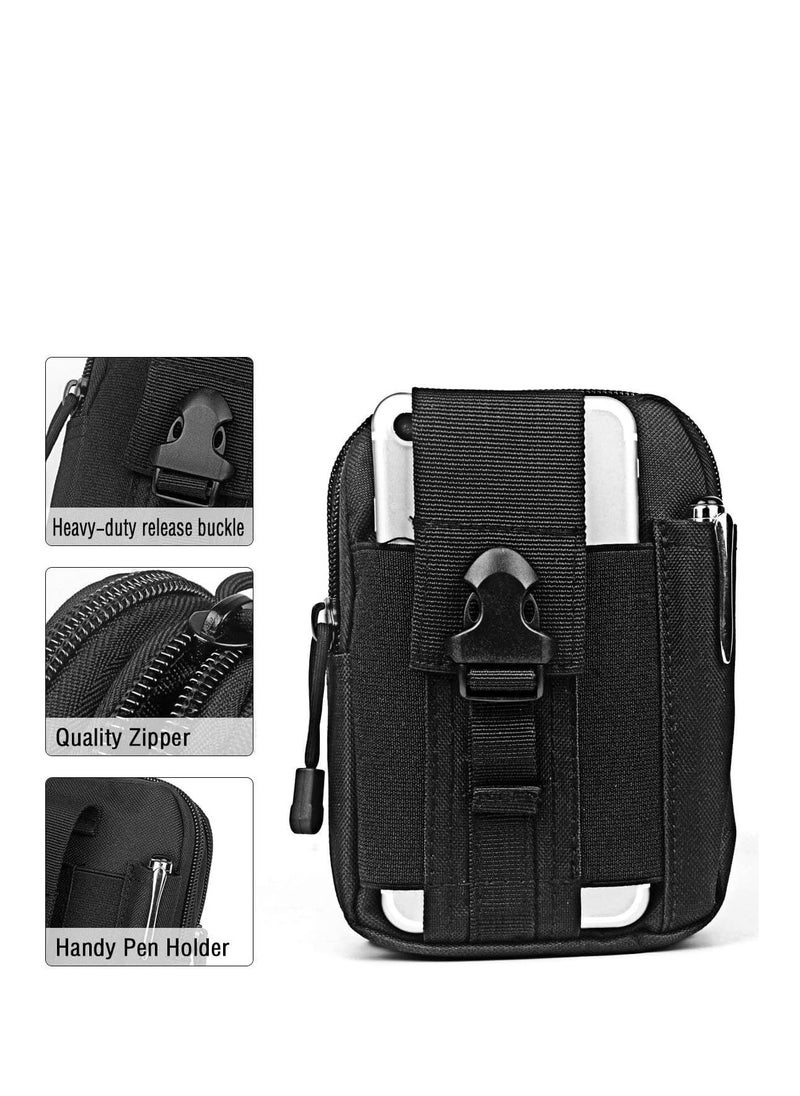 Cool Baby Style COOLBABY Tactical Bag Waist Bag Utility Belt Phone Bag EDC Protective Case with Phone Holster (Black)  - Image 3