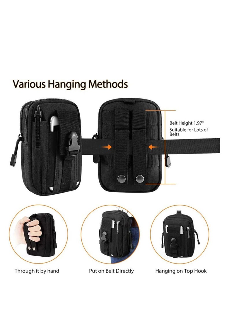 Cool Baby Style COOLBABY Tactical Bag Waist Bag Utility Belt Phone Bag EDC Protective Case with Phone Holster (Black)  - Image 4