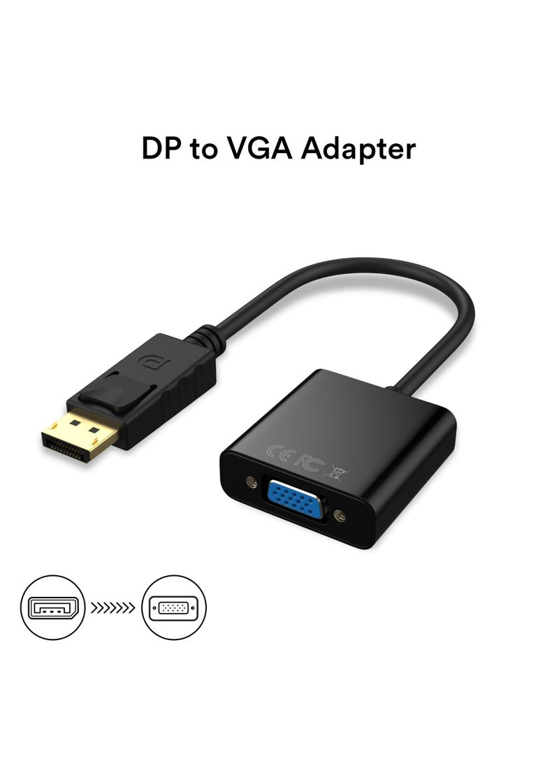 erorex Adapter, DisplayPort (DP) to VGA Male to Female Converter (Black)  - Image 5