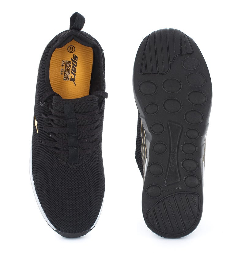 SPARX Men SM-614 Black Golden Sports Shoes - Image 2