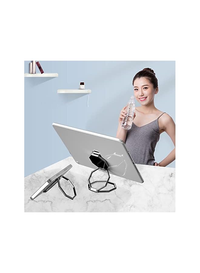 KASTWAVE حامل هاتف محمول مغناطيسي قابل للطى بدعم مزدوج حلقة 360 درجة دوران حامل هاتف محمول متوافق مع آيفون آيباد أجهزة لوحية لمكتب سيارة تركيب حامل الهاتف خلفي 3 قطع - Image 3