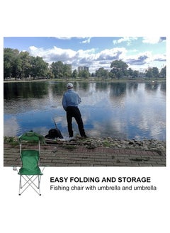 Huitich Portable Folding Beach Chair With Umbrella  - Image 3