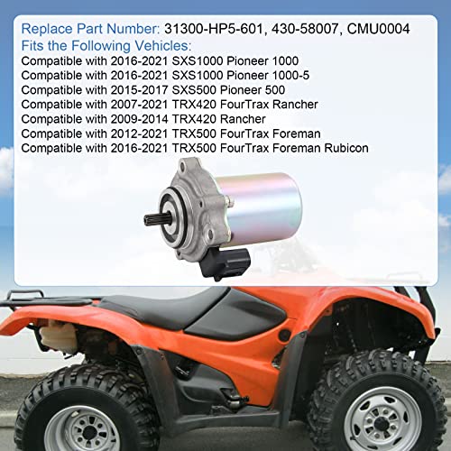 DICMIC Power Shift Control Motor Compatible with 2007-2021 Honda TRX420 FourTrax Rancher TRX500 FourTrax Foreman Replace# 31300-HP5-601, 430-58007 - Image 4